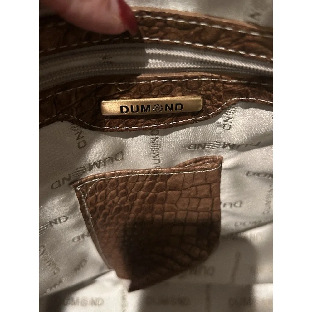 LARGE DUMOND LEATHER‎ SATCHEL TOTE BAG Made In Brazil